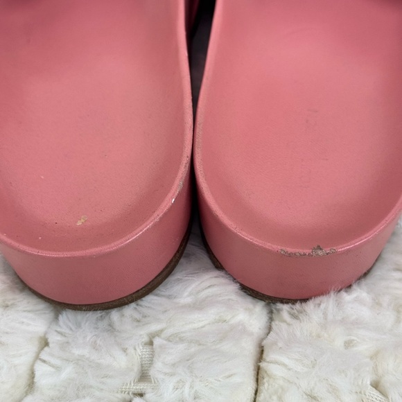 Vintage Women’s Louis Vuitton Monogram Pink Stripe Buckle Slides Size 8 - Picture 10 of 14